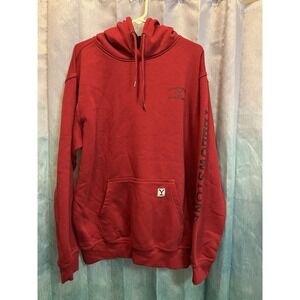 Yellowstone Dutton Ranch Logo Deep Red ‎ Hoodie Large Kangaroo Pocket NWOT